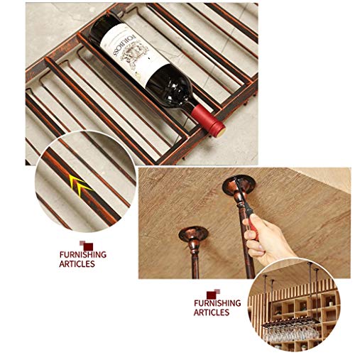 Ceiling Wine Rack Vintage Wrought Iron Wine Rack Glass Wine Glass Holder Household Goblet Rack - Restaurant Kitchen Bar Decoration Storage Rack A