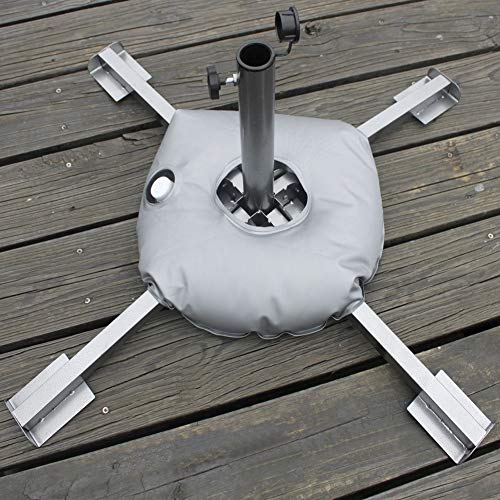 Dekaim Base Weight Block, Gazebo Weight Block, Flag Base Weight Bag, Portable Collapsible Round, Filled with Water Outdoor Umbrella Feather Flag