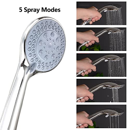 Shower Head Adjustable Flow Handheld Shower High Pressure Shower Spray for Shower Bath