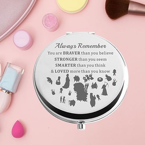 KEYCHIN Princess Merida Pocket Mirror Merida Fans Gifts You are Braver Stronger Smarter Than You Think Merida Compact Mirror (Merida-S)