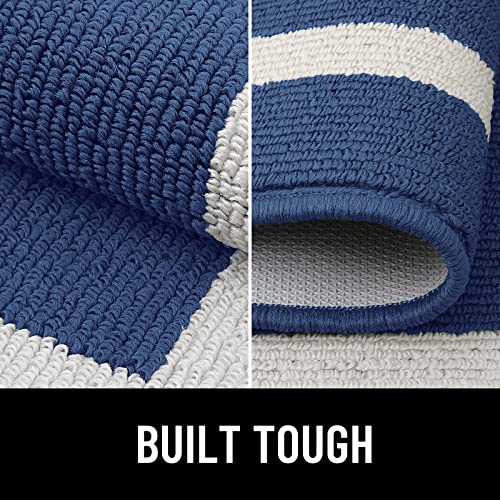 OLANLY Indoor Door Mat, 32x48, Non-Slip Absorbent Resist Dirt Entrance Rug, Machine Washable Low-Profile Inside Entry Door Rugs for Entryway, Nav