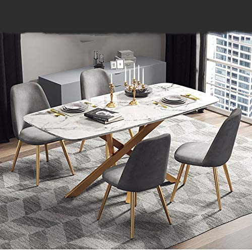 Modern Kitchen Dining Room Chairs Velvet Reception Dining Chair Soft Cushion Seat And Back Non-slip Metal Legs For Living Room Patio Office Kitch