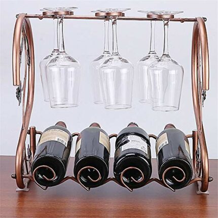 ZYZMH Wine Rack Retro Shelf Iron Wine Bottle Holder Bar Accessories Home Bars Stand for Wine Bottles