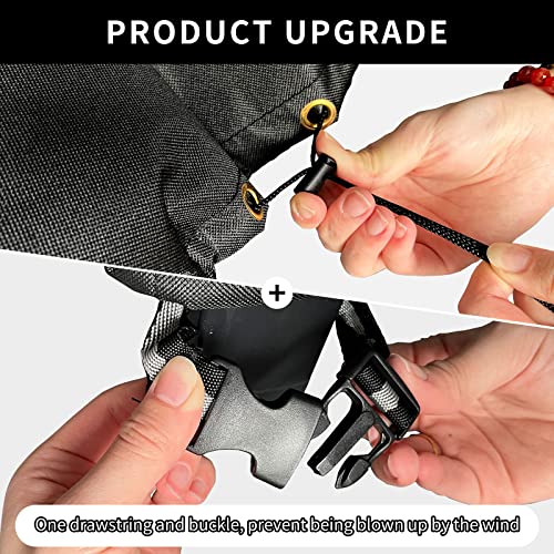 PATIO PLUS Rectangular Garden Furniture Set Covers with Air Vent, 600D Oxford Fabric Heavy Duty Patio Set Table Cover for Outdoor Garden Chair an