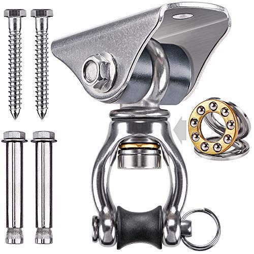 SELEWARE Heavy Duty Swing hook, Silent Swing Hanger, Tire Swing Swivel Hanger, 450 KG Capacity Permanent Anti-rust SUS304 Heavy Duty Hanging Hard