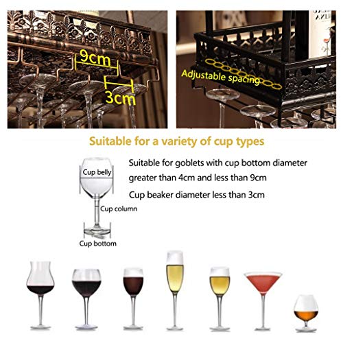 Stylish Simplicity Industrial Retro Wine Glass Stylish Simplicity Frame Iron Metal Inverted High Glass Rack Bar Restaurant Kitchen Floating Wine