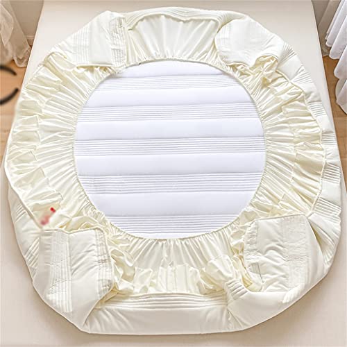 FKSDHDG Cotton Clip Bed Hat Single Piece Summer Style Thickened Bed Cover Mattress Protection Cover Bed Cover (Color : D, Size : 180 * 200CM)