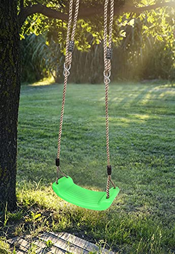 Swing Seat - Toddler Baby Child Outdoor Garden With T-Bar Adjustable Rope Sturdy High Back Chair - Red