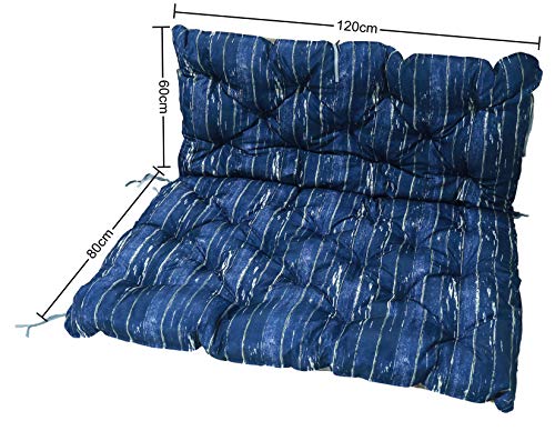 Homecall Seat Cushion for Pallet, 3D print, turn pad, 120x140 cm, blue / brown