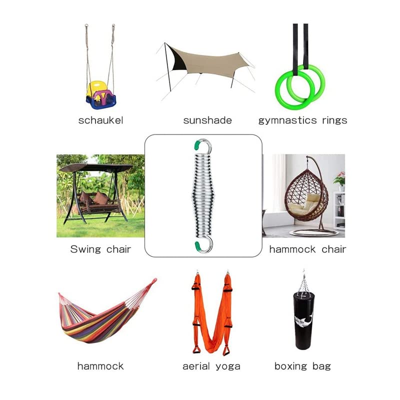 MEETOZ Porch Swing Hanging Spring Kit, Load 700 lbs, for Heavy-Duty Suspensions,Safe for Hammock Chairs or Ceiling Mount Porch Swings - Sandbags,