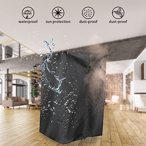 Iptienda Treadmill Cover, Waterproof Folding Treadmills Cover for Home Running Machine Outdoor Treadmill Dust Covers - 117x97x168cm (Black)