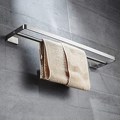 RSOCHS Bathroom Towel Bar Easy Install with Self-Adhesive, Drilling on Walls, Premium Stainless Steel