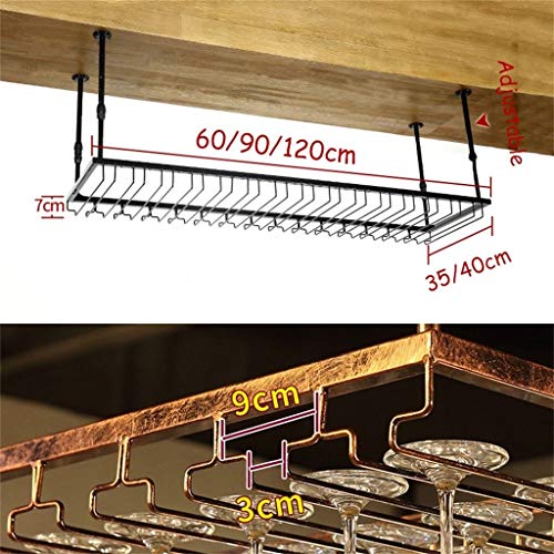 Stylish Simplicity Wine Rack Ceiling Wine Rack - Adjustable Height Wall-Mounted Wine Bottle Holder Metal Iron Wine Holder, Vintage Bar Decoration