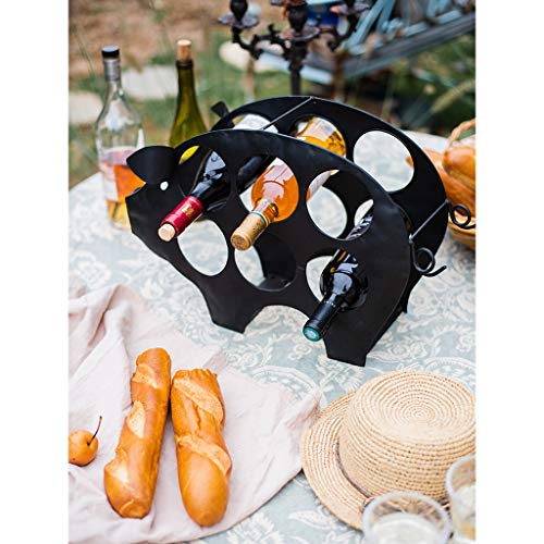 NEOCHY Wine Rack Wrought Iron American Decoration Home Creative Wine Cabinet Decoration Rack Wine Storage Rack