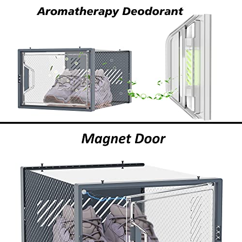 SIMPDIY Shoe Storage, 12 Pack Large Shoe Organizer for Closet, Shoe Boxes Clear Plastic Stackable Shoe Storage Boxes for Size 13