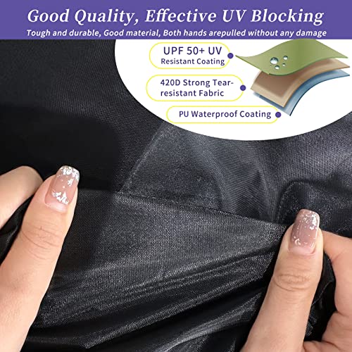 Funshot Garden Furniture Cover Waterproof, 300x250x90cm Outdoor Garden Table Cover for Table and Chair Windproof, Anti-UV Heavy Duty 420D Oxford