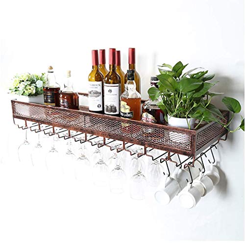 Stylish Simplicity Wall-Mounted Wine Rack Metal Simple Retro Style Multi-Function Living Room Creative Display Storage Wine Rack -Restaurant Kitc