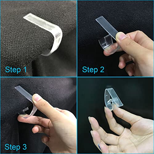 NITAIUN 15 Piece Clear Plastic Table Cloth Clips Adjustable Plastic Cover Clamps Clips Clear Tablecloth Clips Table Cover Skirt Holders for Thick