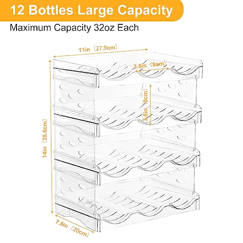 Longzhuo Stackable Water Bottle Storage, Shatterproof Water Bottle Organiser for Cabinet, Water Bottle Holder Wine Rack for Kitchen Countertop St