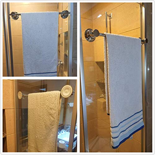 JiePai 16 inch Suction Cup Towel Bar, Vacuum Suction Towel Holder Suction Towel Rack for Bathroom Wall Mount Bath Towel Rail