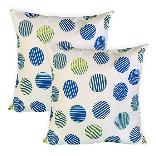 Gardenwize - Pack of 2 Outdoor Scatter Cushions, Garden Furniture Cushions - Covers & Pillows (Gold Palm)