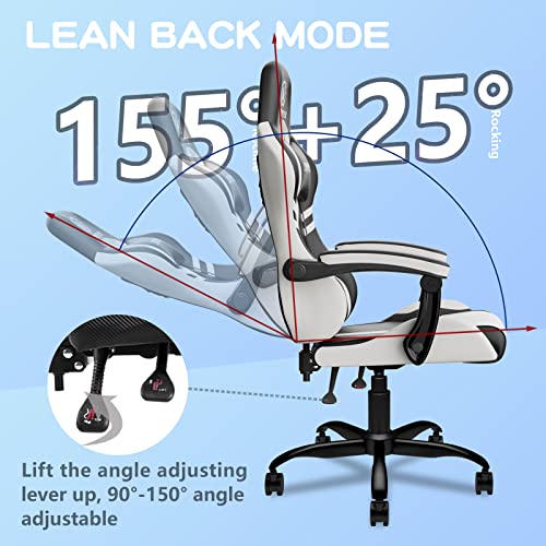 JOYFLY Gaming Chair for Adults, Gaming Chair Gamer Chair for Ergonomic Rotatable PC Computer Chair with Padded Armrests, for Boys Adults Teens(Bl