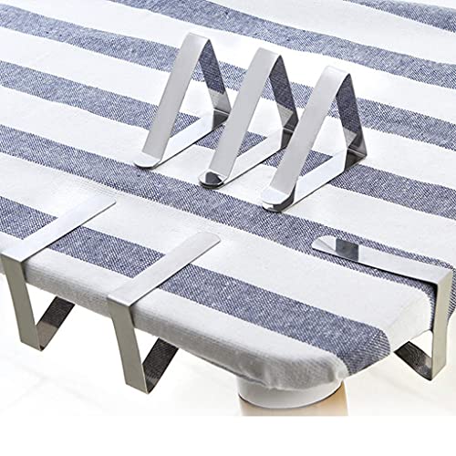 Lunji 8pcs Table Cloth Clips for Outside Table, Tablecloth Clips for Outdoor Tables, Stainless Steel Clips for Garden Weddings Restaurant Picnics