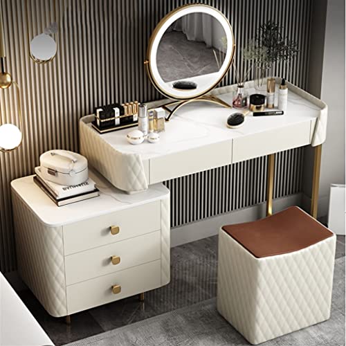 JJZXD Slate Solid Wood Dressing Table Bedroom Smart Dressing Table Storage Cabinet Book