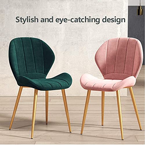 Dining Chairs Velvet Seat and Backrest with Sturdy Metal Legs for Kitchen Dining Room Lounge (Color : Style 6, Size : Black chair legs)