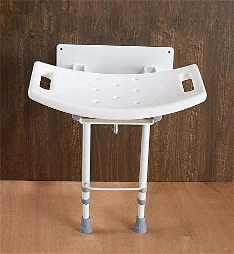 taimowei Wall-Mounted Shower Seat Stool, Aluminum Alloy Foldable Bath Stool Adjustable Height Bath Chair,Household Goods