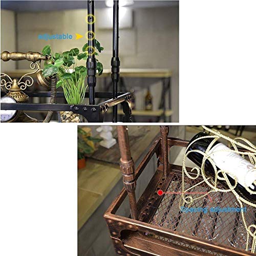 NEOCHY Wine Rack Hanging Ceiling Floating Hanging Living Room Kitchen Decoration Modern Wall-Mounted Wine Bottle Rack Glassware Rack Ceiling