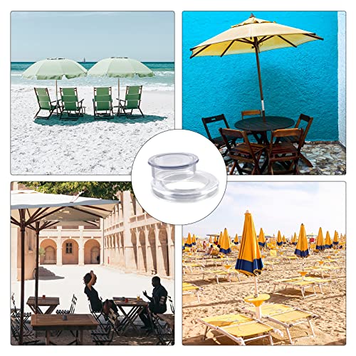 SAVITA 4 Sets 2 Inch Patio Table Umbrella Hole Ring and Cap, Standard Size Silicone Umbrella Hole Plug and Cap for Glass Patio Garden Beach Table