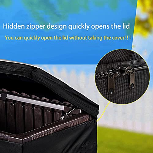 Outdoor Deck Box Cover with Zipper UCARE Waterproof Garden Storage Box Cover 420D Oxford Patio Furniture Cover Storage Container Anti-UV Protecti