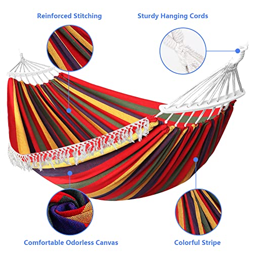 Gohytal Travel Hammock Outdoor Hammock Camping Double Hammock Load Capacity up to 300 kg Hammock Ultralight with Carabiner/Rope/Carry Bag Hammock