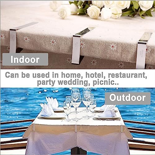 Tablecloth Clips,18Pack Table Cloth Clips Stainless Steel Table Cloth Cover Clamps Table Cloth Clips Adjustable Table Cloth Holders Clips Heavy D