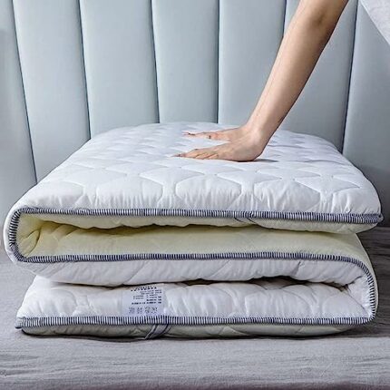 UE-MAOLU Solid Color Futon Mattress, Roll Up Floor Mattress, Japanese Thick Tatami Folding Mattress, Portable Sleeping Pad Student Dormitory (Col