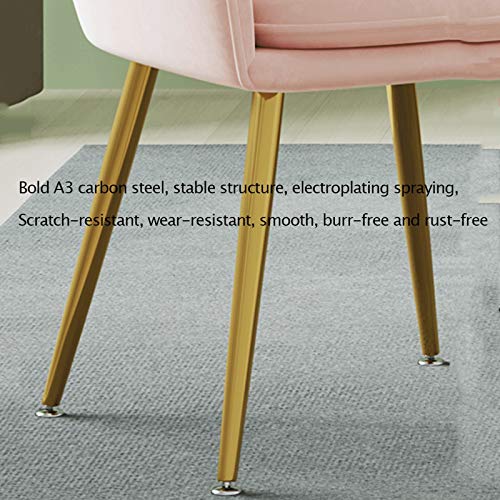 Modern Kitchen Dining Room Chairs Velvet Dining Chair Metal Legs Living Room Chairs With Armrests Backrest Kitchen Dining Chairs (Color : White,