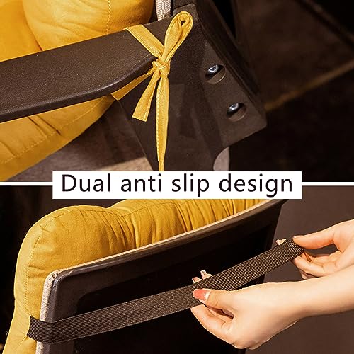 GZYZPDF Rocking Chair Cushion with Ties, Overstuffed Seat Back Cushion Pad Lounge Chair Cushions Patio Outdoor Chair Pad Bench Cushion Blue 45x10