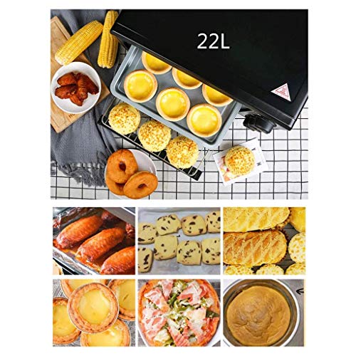AIQMML Oven Toaster Oven, Multi-Function Stainless Steel Finish with Timer - Toast - Bake - Broil Settings, Natural Convection - 1300 Watts of Po