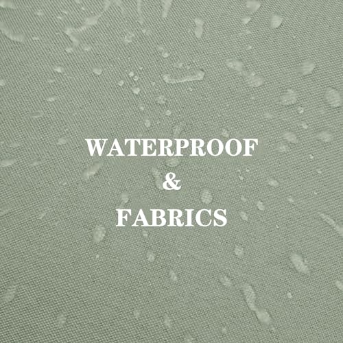 Home Brilliant Sage Green Cushion Covers 45 x 45 for Garden Furniture, Decorative Outdoor Cushions Covers Waterproof, 18x18 inches, Pack of 4, Sa