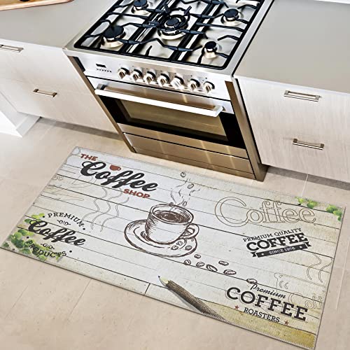 Ottomanson Rubber Back Doormat Collection, Floral Tile Design, "Welcome" Text, 51 cm x 76 cm, Multicolor