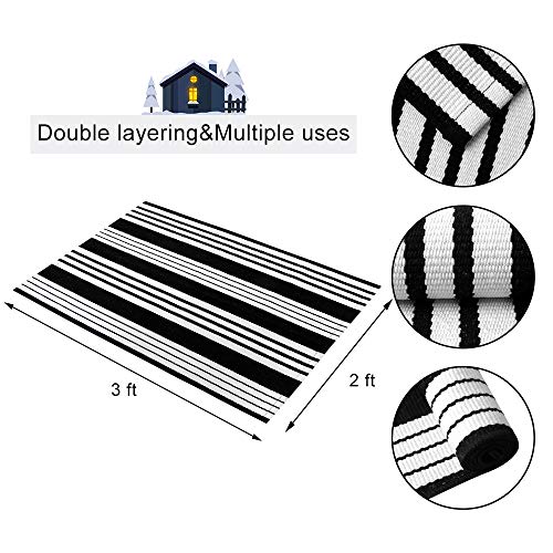 OJIA Front Door Mat 24'' x 35'' Fall Door Mats Outdoor Cotton Hand-Woven Indoor/Outdoor Small Area Rug Fall Welcome Mat for Front Porch/Home Entr