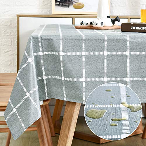 LOHASCASA Christmas Tablecloth Vinyl Oilcloth Tablecloth Small Rectangle Peva Vynle Wipeable PVC Waterproof Plastic Spill Proof Tablecloths Weigh
