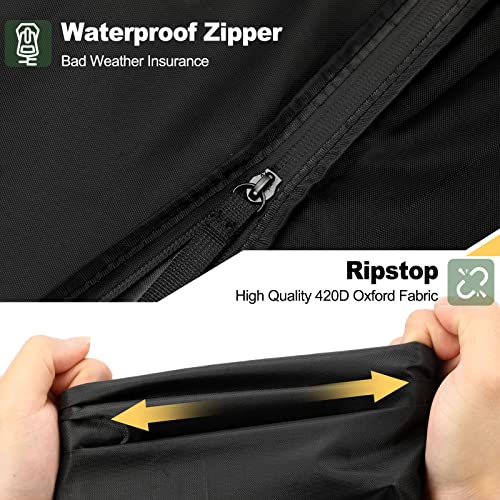 Ezilif Parasol Cover, 420D Oxford Cantilever Parasol Cover Waterproof/Windproof/Anti-UV, Parasol Covers Fit for 2.5-3.5M Garden Umbrellas(265*40/