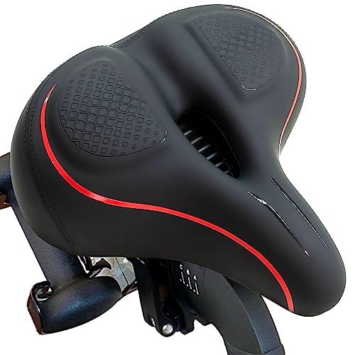 TrubliFit Replacement Extra Wide Bike Seat for Peloton Bike & Bike+, Oversized Bike Seat Cushion, Bike Saddle Replacement for Women & Men, Access