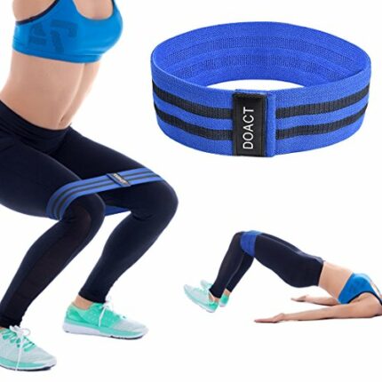 DOACT Resistance Hip Band for Women and Men, Non-Slip Elastic Pilates Exercise Band Set for Legs and Glutes Strength, Squat Booty Builder in Gym