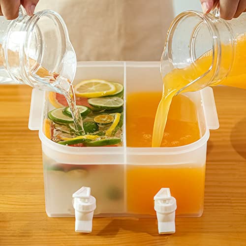 Merrwon Fridge Jug Drinks Chiller,Refrigerator Cold Kettle with Tap,5L Drinks Dispenser with Tap Refillable,Large Dispenser for Making Juice and