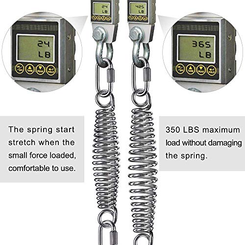 SELEWARE Punching Bag Hanging Kit, 350LB Capacity Stainless Steel Spring with 2 Metal Snap Hooks, Standing Punching Bag Swings Hammocks Hanging C