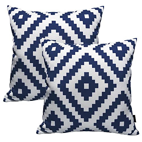 Olivia Rocco Pack of 2 Waterproof Cushion Cover Outdoor Garden Breathable Decorative Cushions Covers for Patio Bench Sofa Furniture Indoor Living