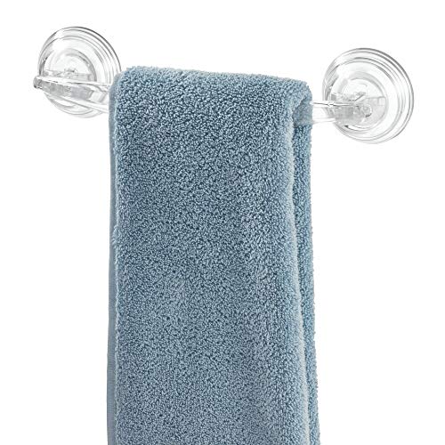 InterDesign 52620Power Lock Suction Bathroom Towel Bar - Clear,11.2" x 5.65" x 2.35"